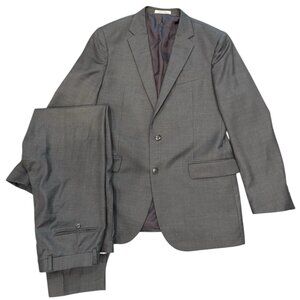 Joseph‎ Abboud Gray Wool Suit 42L Blazer + 36x32 Pants | Zignone Super 110s